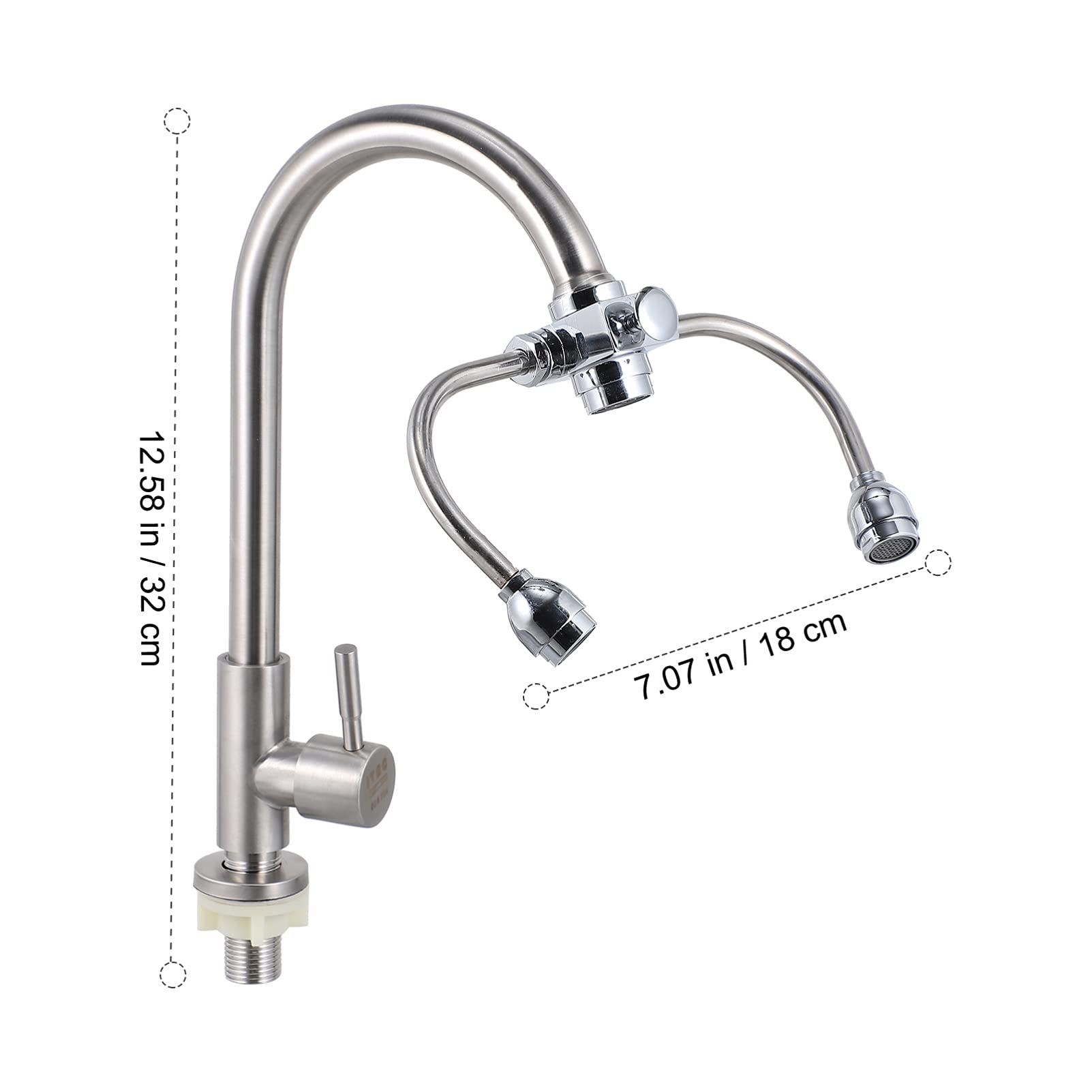 Emergency Eye Wash Station - Sink Mounted Eye Flush Faucet for Workplace Safety