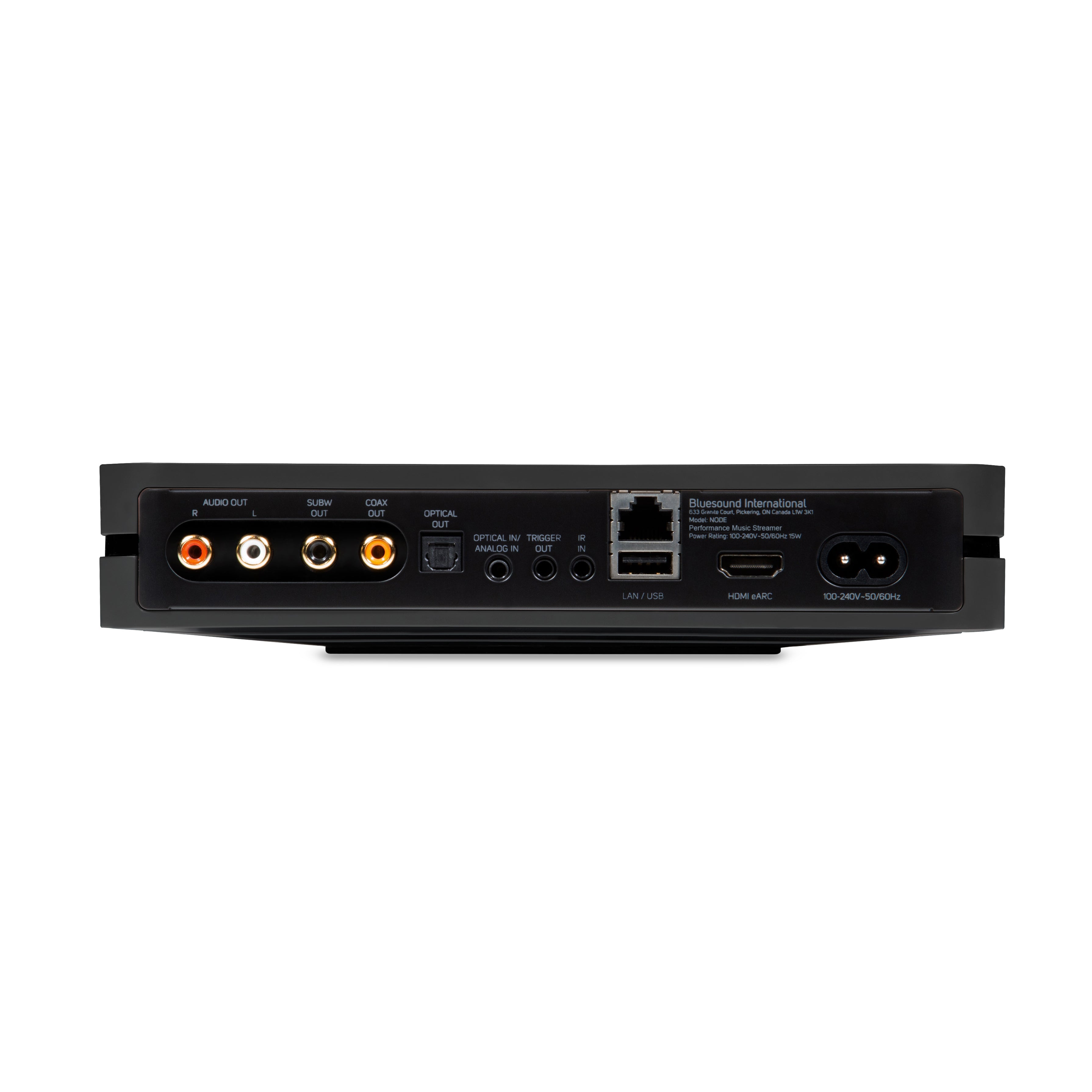 Bluesound Node (2024) Wireless Hi-Fi Music Streamer - High-Resolution Audio Player for Home Theater & Multi-Room Systems | Perfect for Audiophiles & Music Lovers