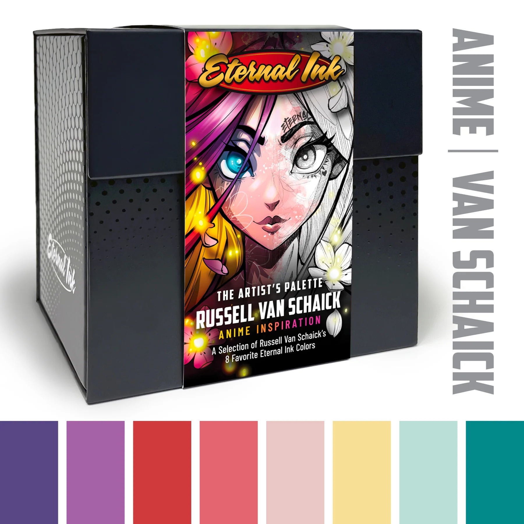 Russell Van Schaick Anime Inspiration Set 1oz - Premium Anime Art Prints for Home Decor, Office & Gift Giving