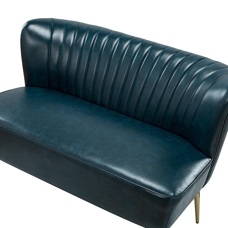 Agnes Vegan Leather Loveseat - Eco-Friendly Faux Leather Sofa for Small Spaces | Perfect for Apartments, Living Rooms & Home Offices