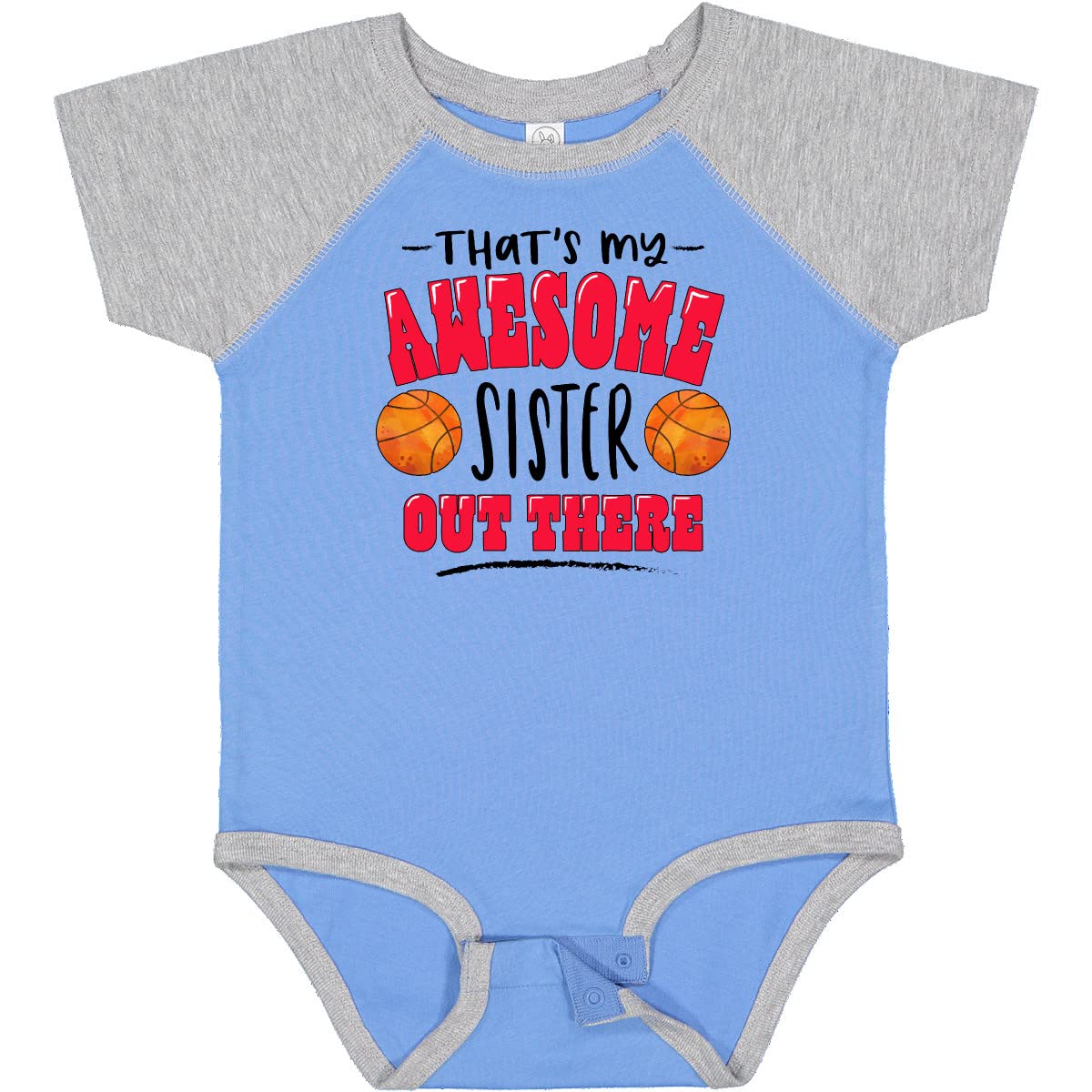 Inktastic Awesome Sister Basketball Baby Bodysuit - Perfect for Game Day
