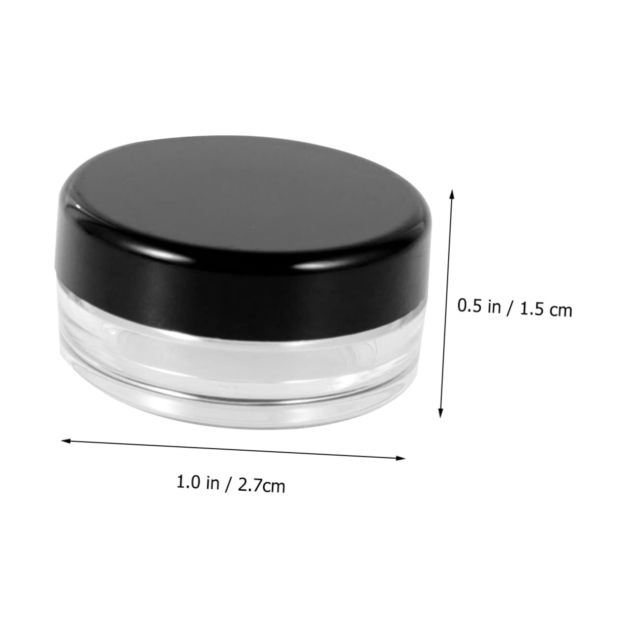 FRCOLOR 150 Pcs Clear Empty Cosmetic Jars - Refillable Lip Gloss Organizer, Eyeshadow Pigment Containers, Lotion Pots & Makeup Powder Holders - Portable Travel Size for DIY Beauty & Salon Use