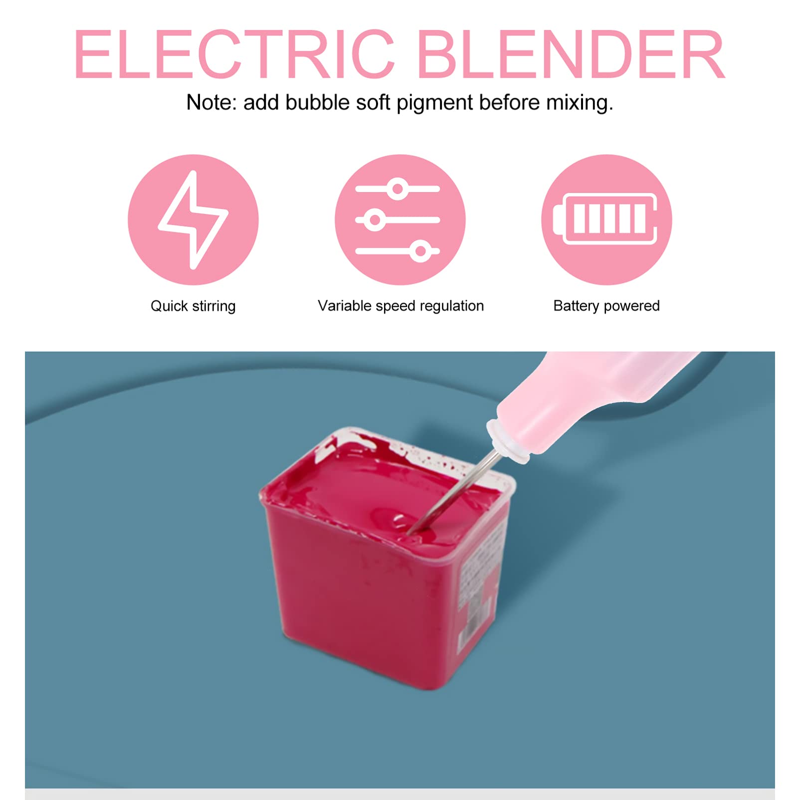 EXCEART Portable Electric Paint Mixer - High-Speed Pigment Stirrer for Gouache, Acrylic & Oil Painting - DIY Art Supplies for Artists & Crafters - Perfect for Studio, Classroom & Home Art Projects