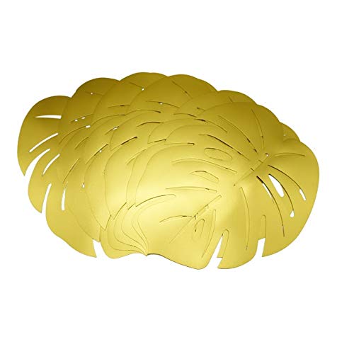Banana Leaf Placemats Set of 6 - Natural Palm Leaf Decor for Dining Table | Waterproof Vinyl Placemats for Indoor & Outdoor Use | Easy to Clean & Durable | Perfect for Tropical Parties, Beach Weddings & Summer Dining