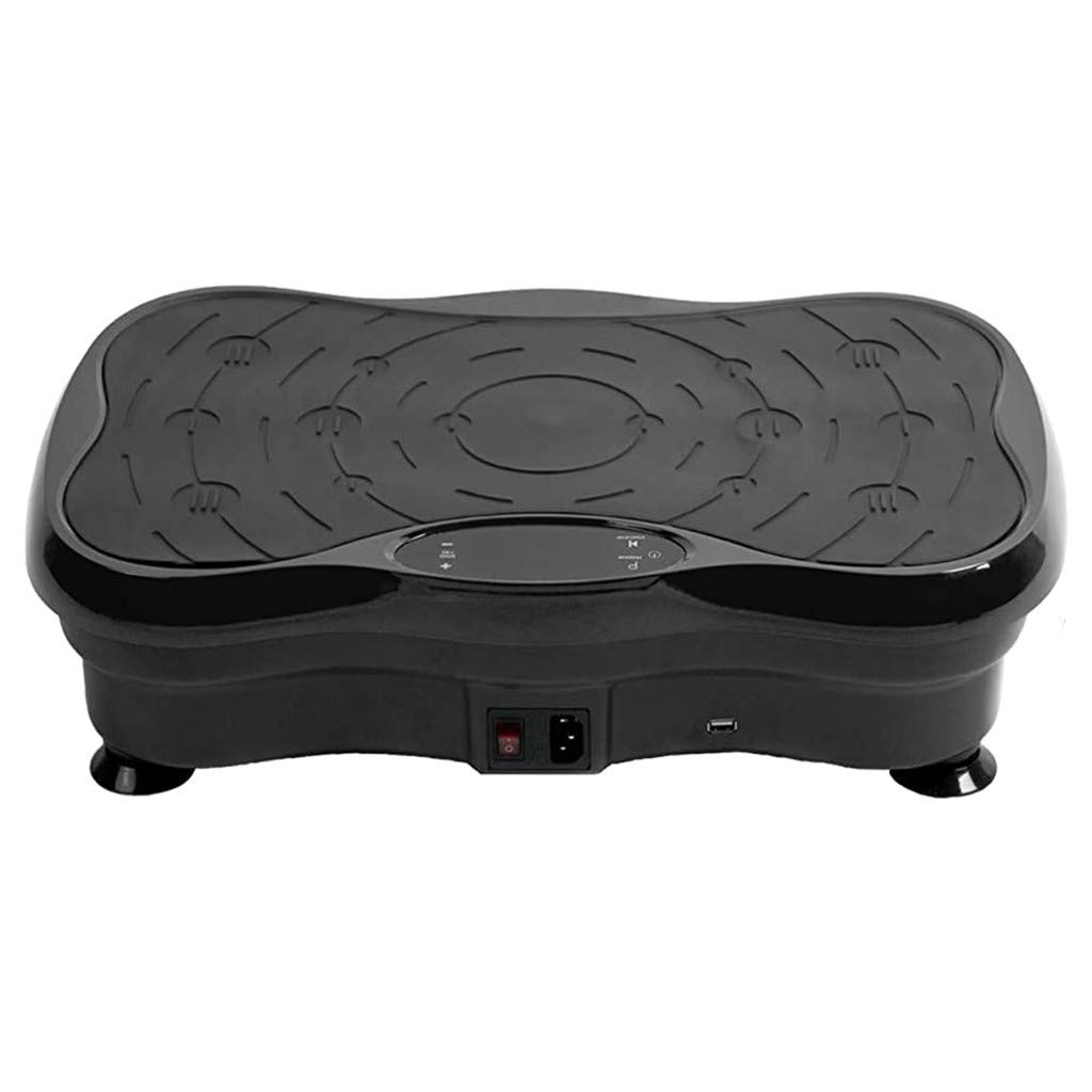 Vibration Plate Exercise Machine for Weight Loss & Toning - Whole Body Vibration Platform with Music - Home Gym Equipment for Fitness Training & Massage (Black) - Perfect for Home Workouts, Muscle Recovery & Relaxation