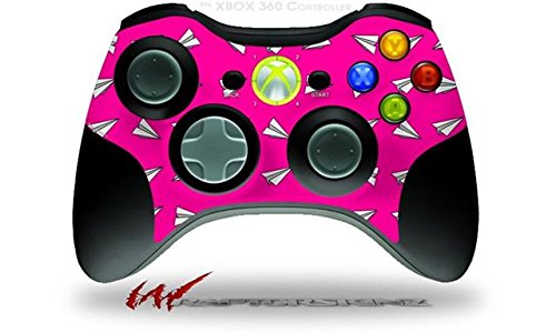 XBOX 360 Wireless Controller Skin - Paper Planes Hot Pink Decal for Gaming Protection