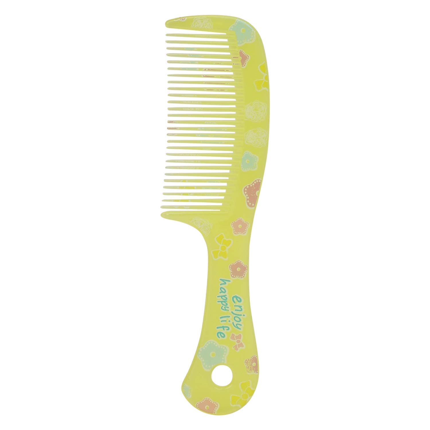 SIYAA Hand Mirror with Comb Set for Women and Girls - Portable Travel Vanity Mirror & Hair Comb Kit (Yellow) - Perfect for Makeup, Hair Styling, Travel & Gift Giving