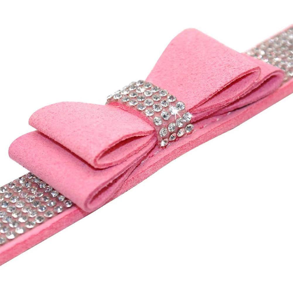 Sparkling Rhinestone Dog Collar & Leash Set with Crystal Diamonds - Glamorous Pet Accessories for Small & Medium Dogs | Perfect for Parties, Weddings & Special Occasions