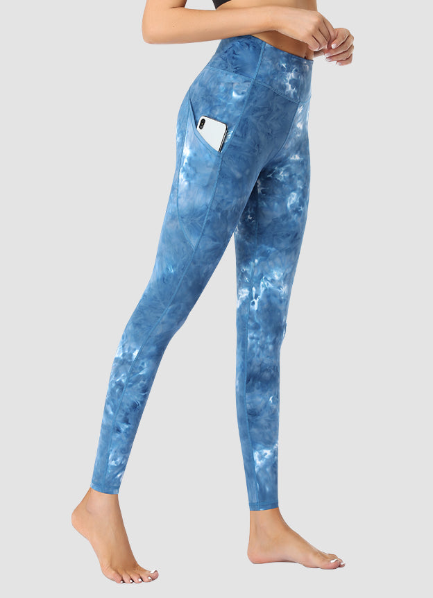 Newborn High Waist Yoga Pants for Women - Full Length Tie Dye Workout Leggings - Perfect for Yoga, Gym & Maternity Comfort