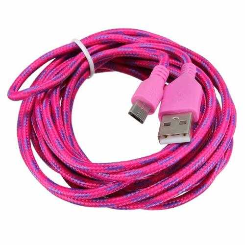 3M Braided Micro USB Cable - Durable Fast Charging & Data Sync Cord for Android Phones, Tablets & More - Perfect for Home, Office & Travel Use