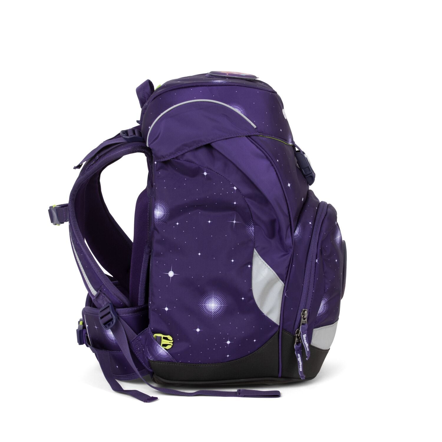 Ergobag Prime School Backpack - Beargasus Purple Galaxy Edition for Kids | Lightweight, Durable & Ergonomic Design | Perfect for School, Travel & Outdoor Adventures