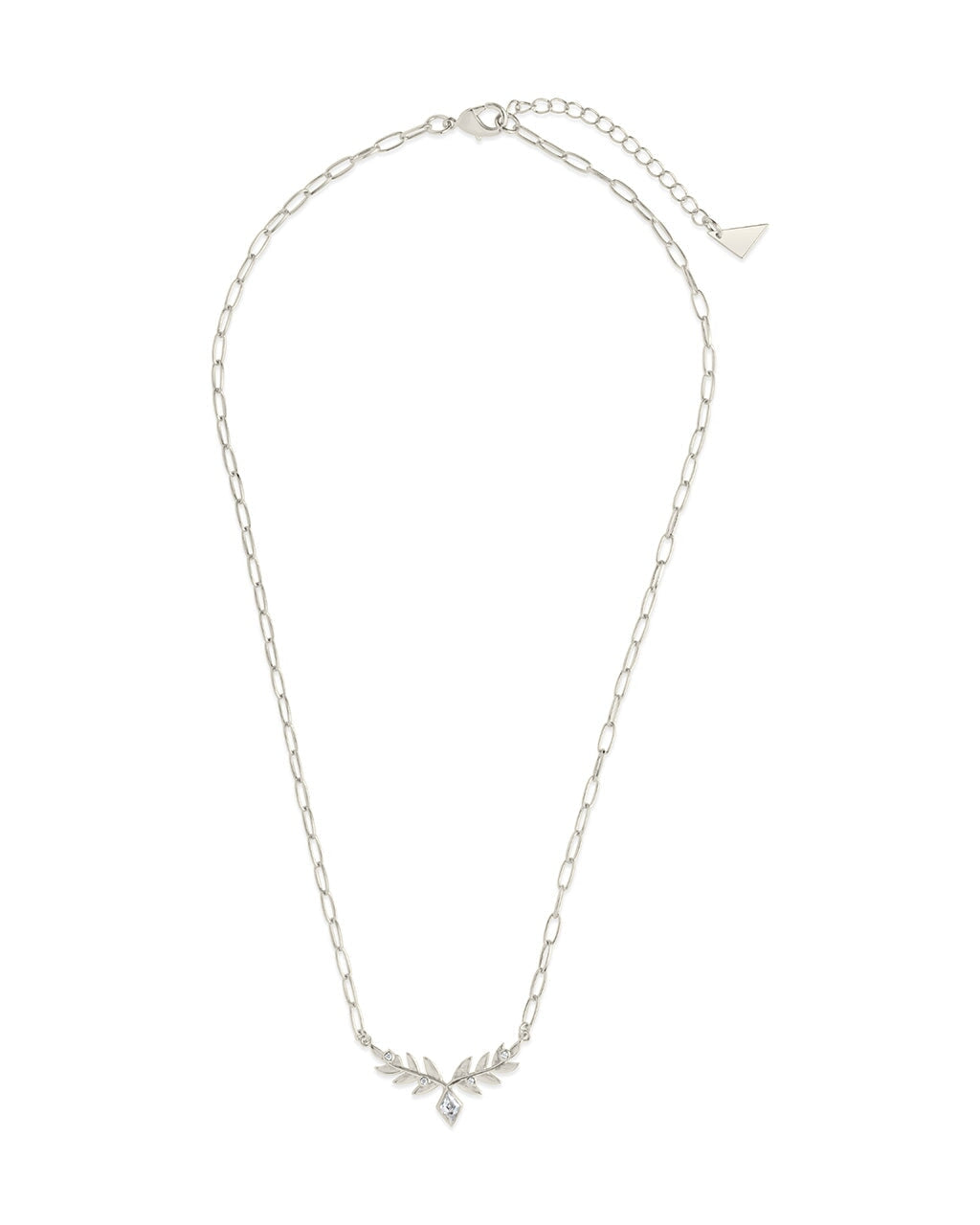 Sicily CZ Leaf Pendant Necklace - Elegant Cubic Zirconia Jewelry for Women, Perfect for Parties, Weddings & Everyday Wear