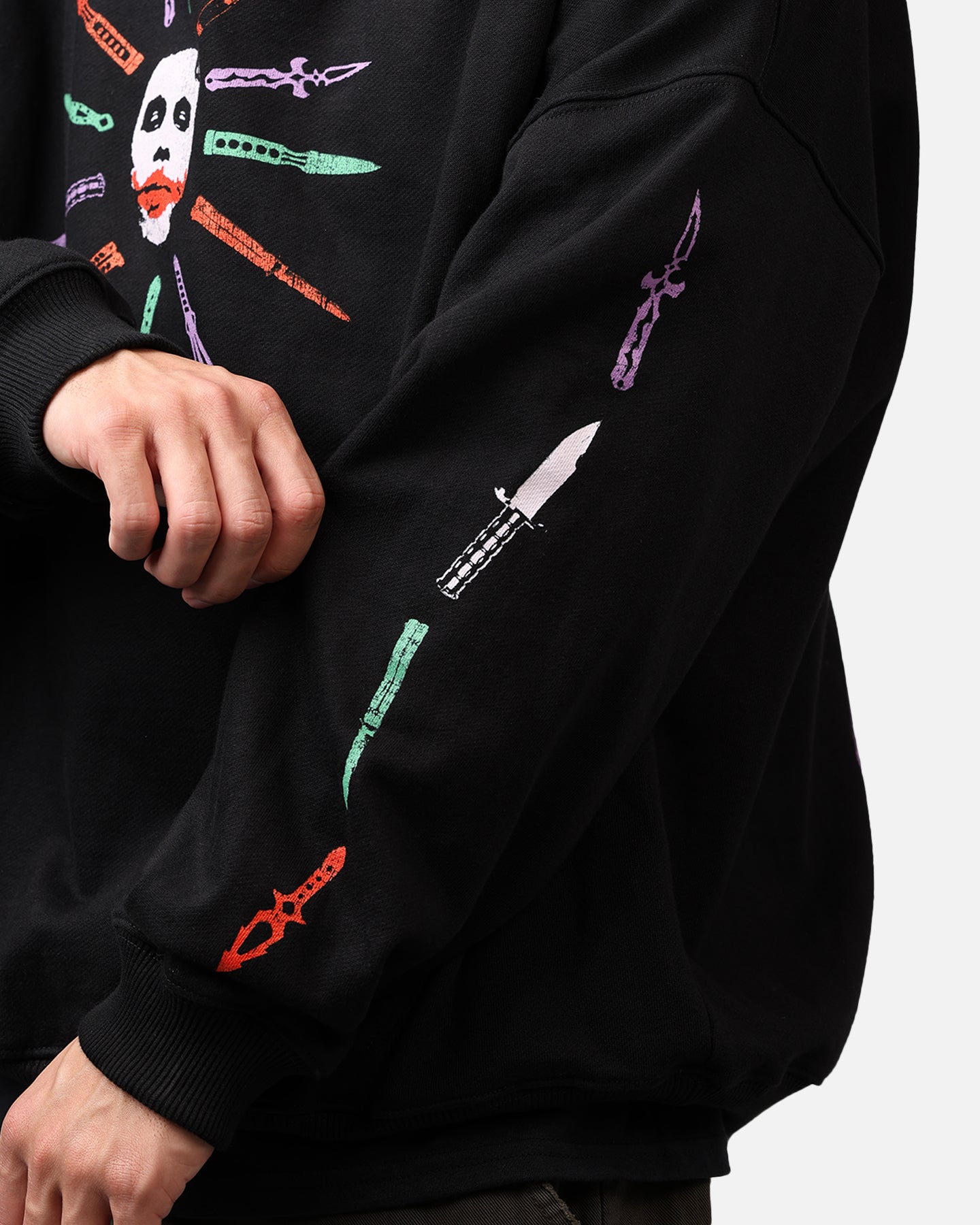 DC Batman The Joker Scars Premium Hoodie - Black Superhero Graphic Pullover for Men & Women | Perfect for Cosplay, Halloween & Comic Con
