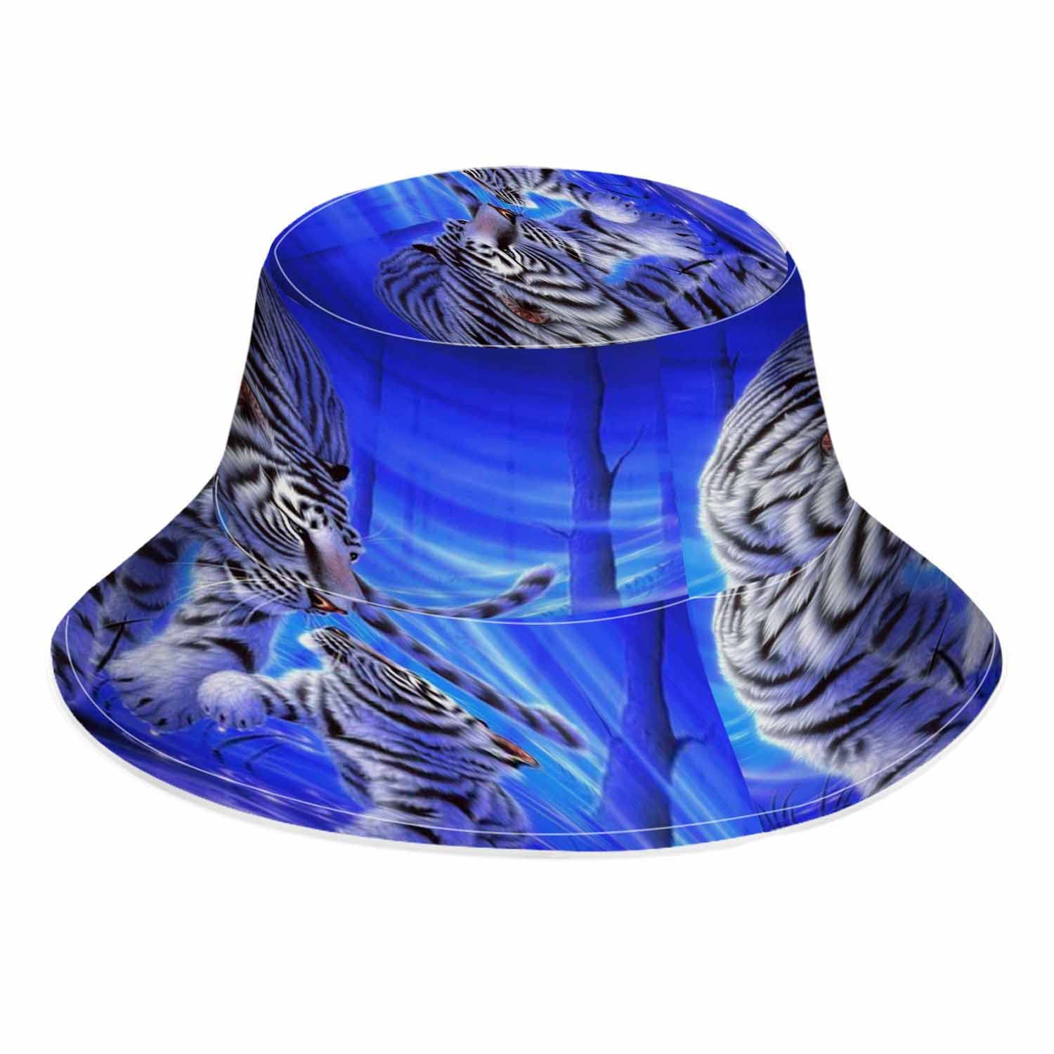 WONDERTIFY White Tulips Bucket Hat for Women - Summer Sun Protection Fashion Accessory for Beach, Outdoor, and Travel