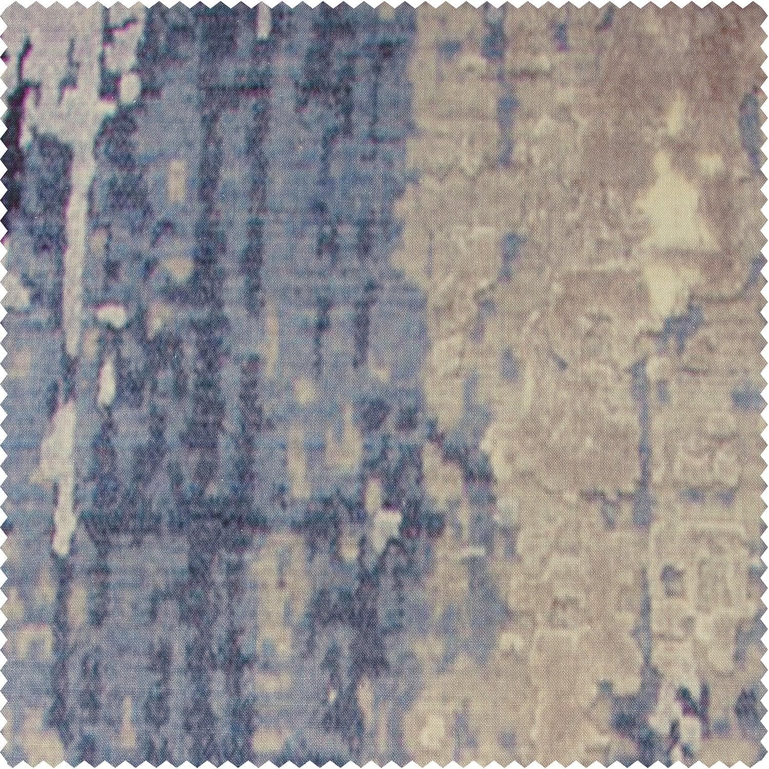Lake Blue Abstract Textured Printed Cotton Fabric Swatch - Premium Home Decor & Upholstery Material for DIY Projects, Curtains, and Pillow Covers