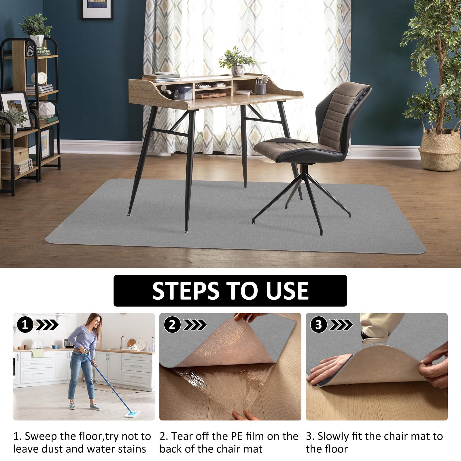 **Durable Office Chair Mat for Hardwood Floors & Tile - 36
