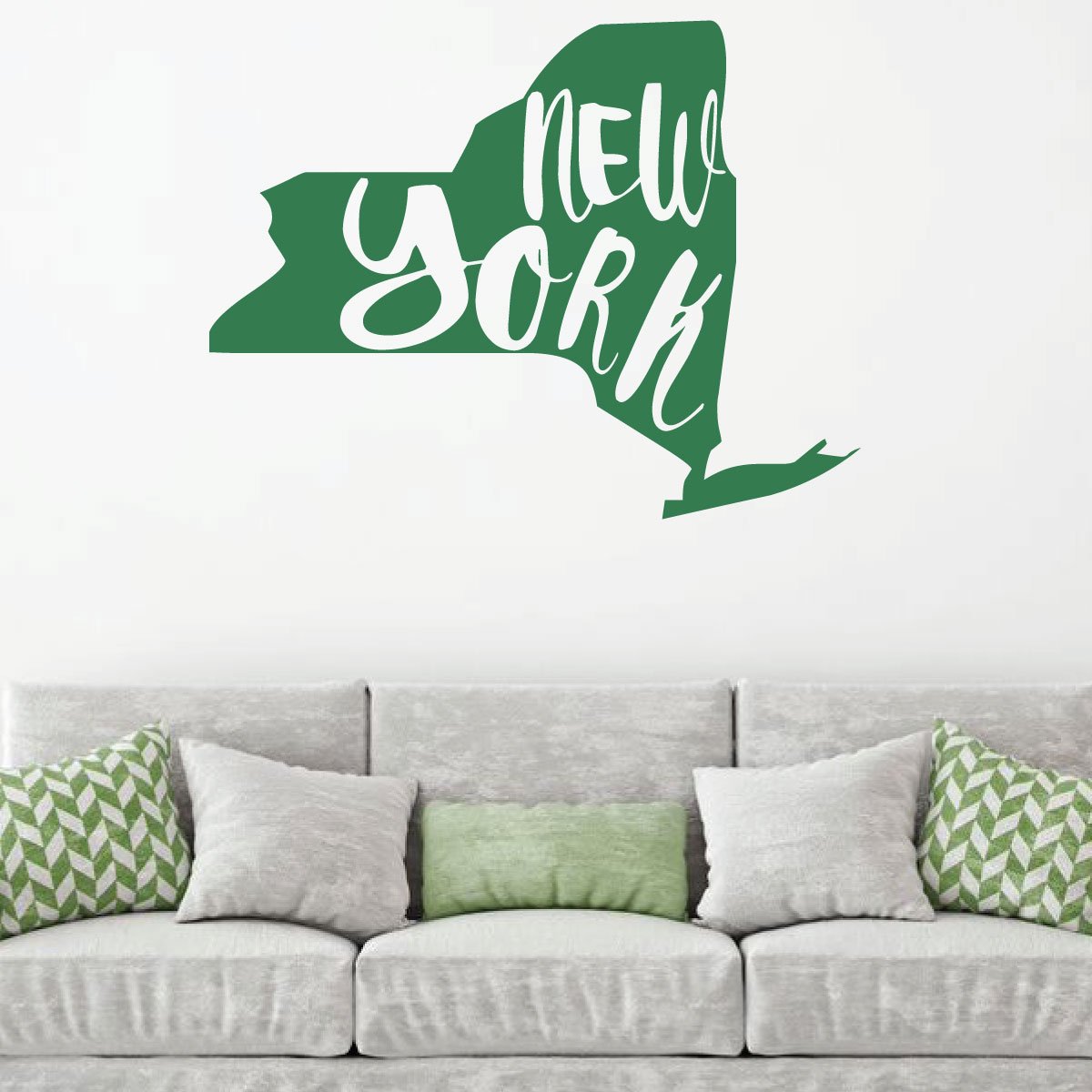 New York State Silhouette Wall Decal - Premium Vinyl Art Sticker for Home Decor, Living Room & Bedroom - Perfect for DIY Wall Art, Nursery Decor & Apartment Decoration