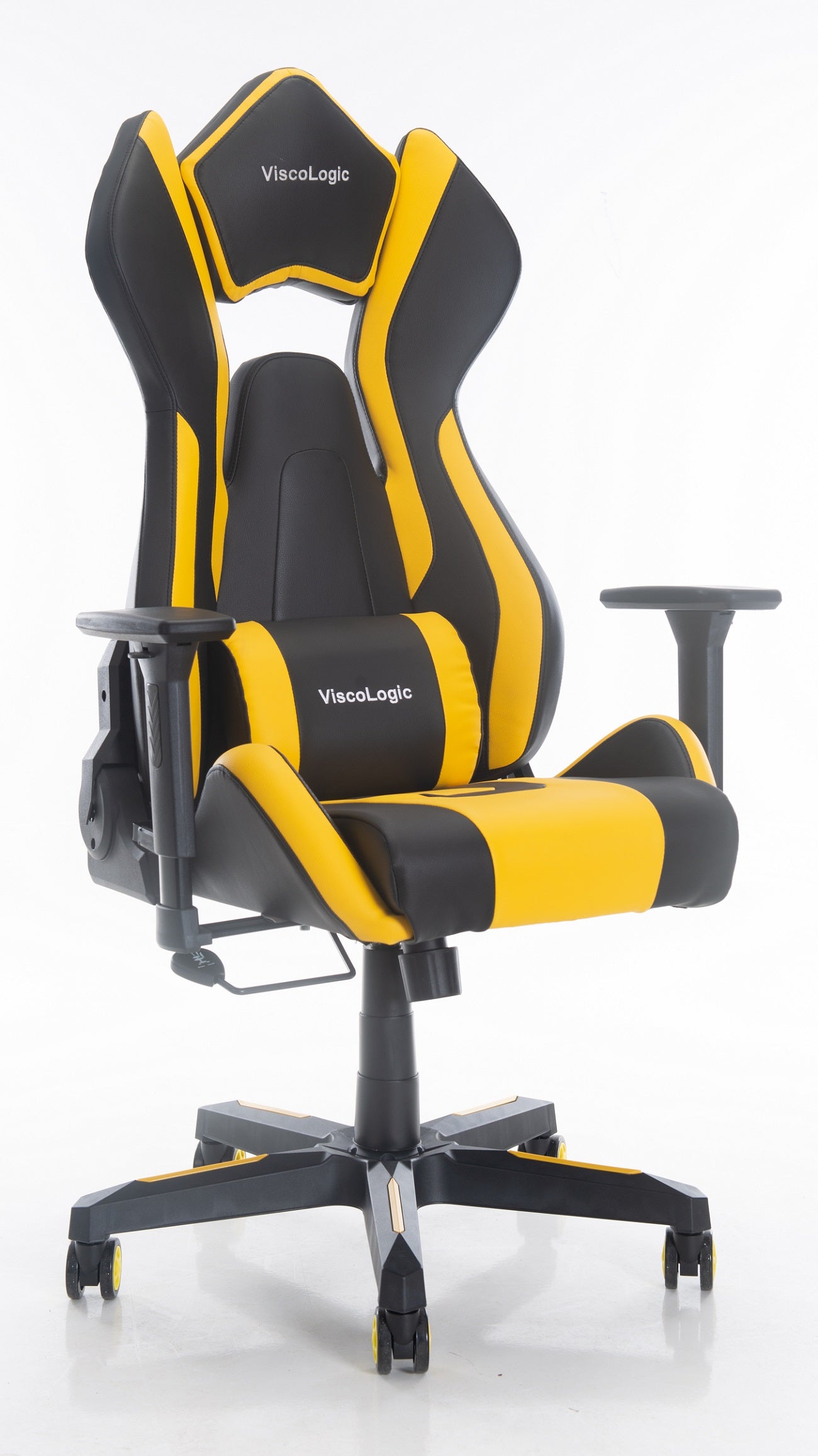 PRO X Series 7901 Ergonomic Gaming Chair - Black & Yellow - High Back Racing Style with Lumbar Support for PC, Console & Office Use