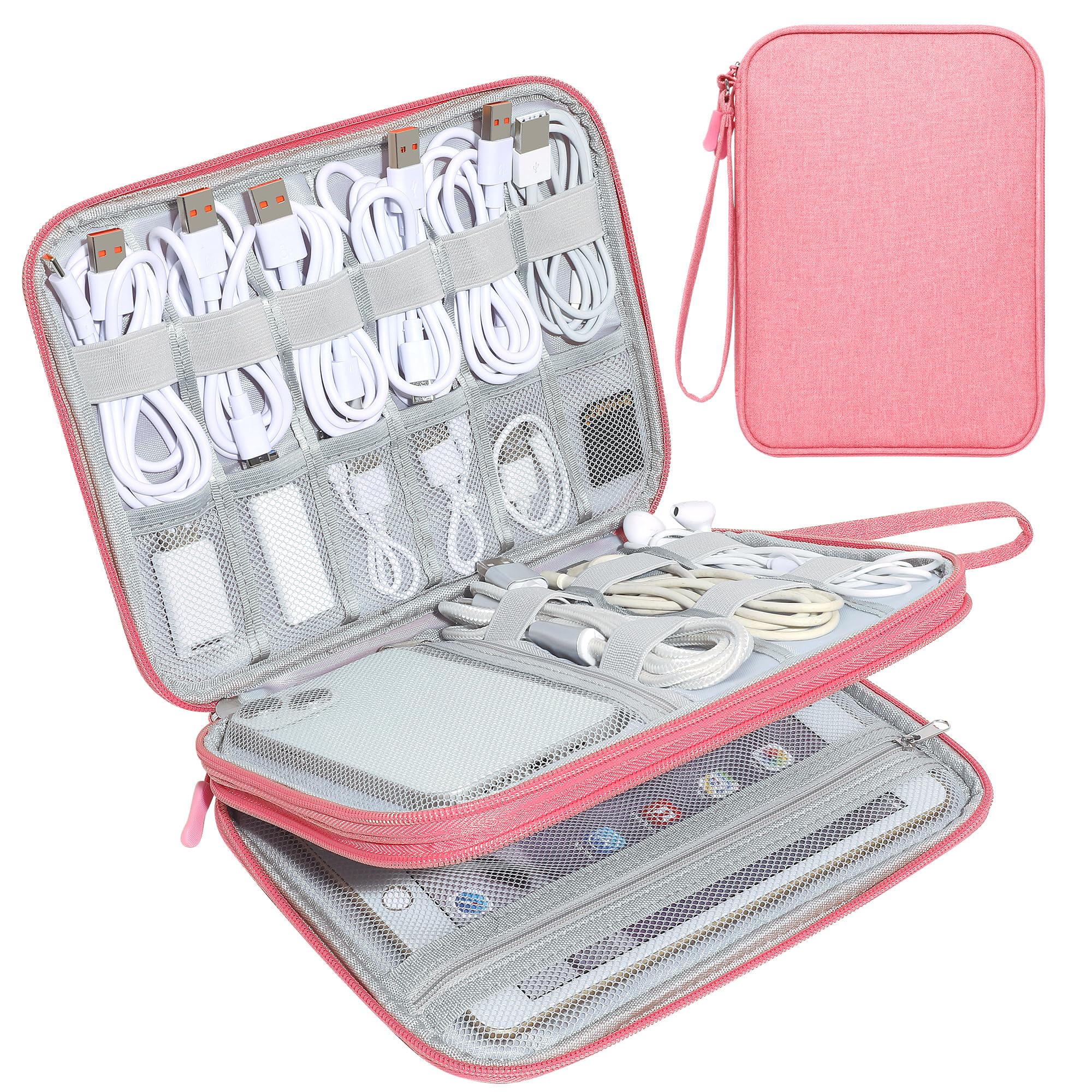 CILLA Electronics Organizer Travel Case - Compact Cable & Cord Organizer Bag for Chargers, Phones & Accessories - Perfect for Travel, Office & Home Storage