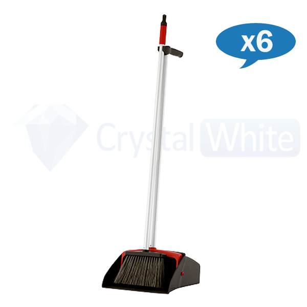 Oates Platinum Lobby Dustpan Set - Heavy Duty Commercial Cleaning Tool for Hotels, Offices & Schools - Durable Stainless Steel Dust Pan with Long Handle