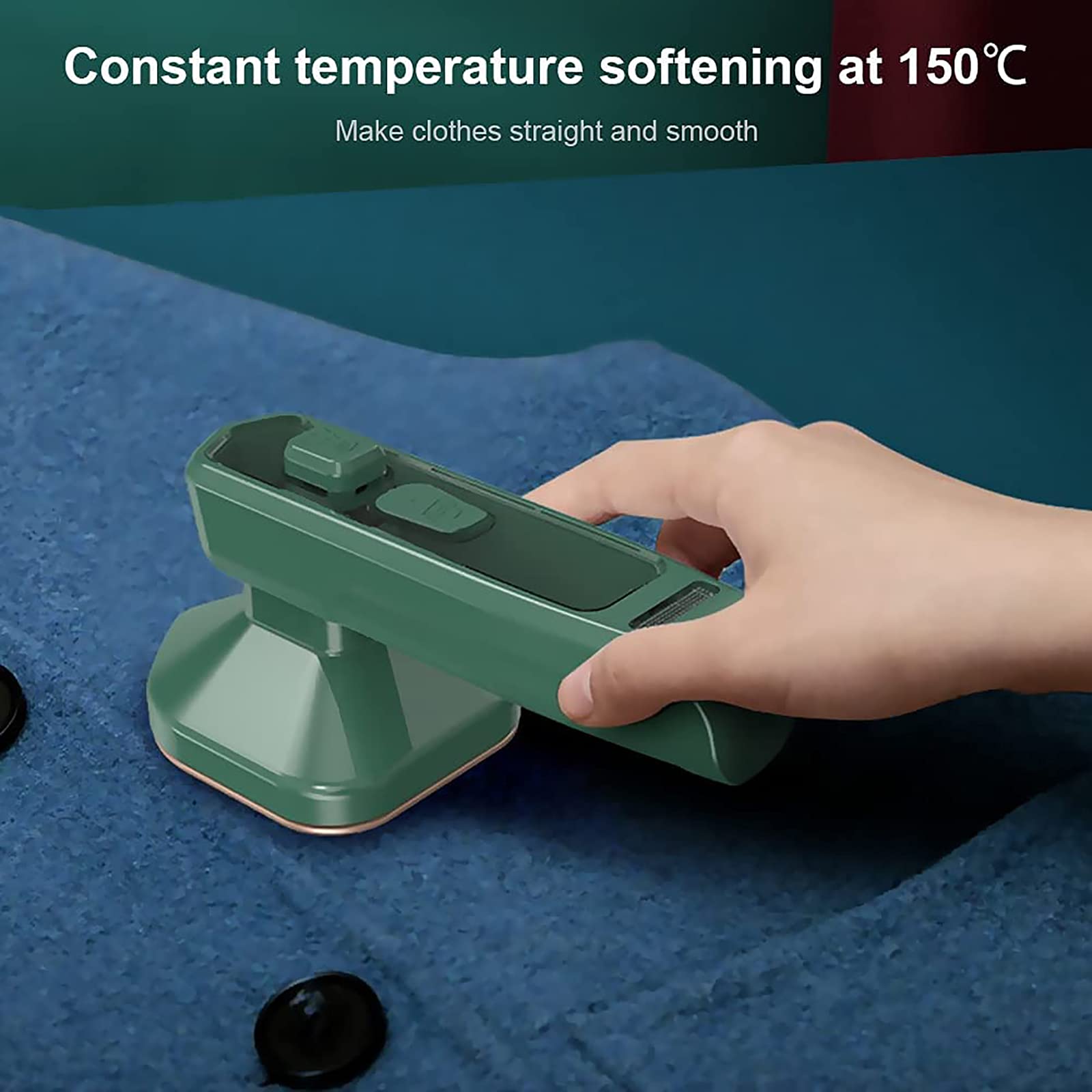 Portable Travel Steamer for Clothes - 25 Second Fast Heating Handheld Garment Steamer - Compact Fabric Steamer for Wrinkle-Free Outfits at Home, Hotel & Business Trips