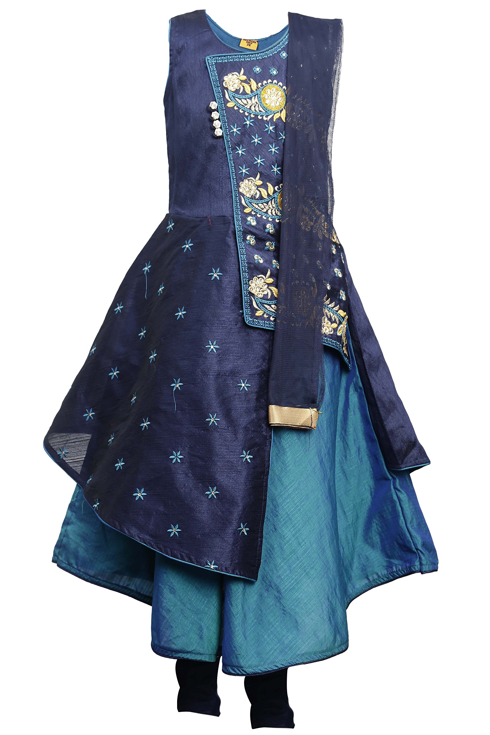 Ashwini Girls' Embroidered Salwar Suit - Traditional Indian Ethnic Outfit for Festivals & Weddings