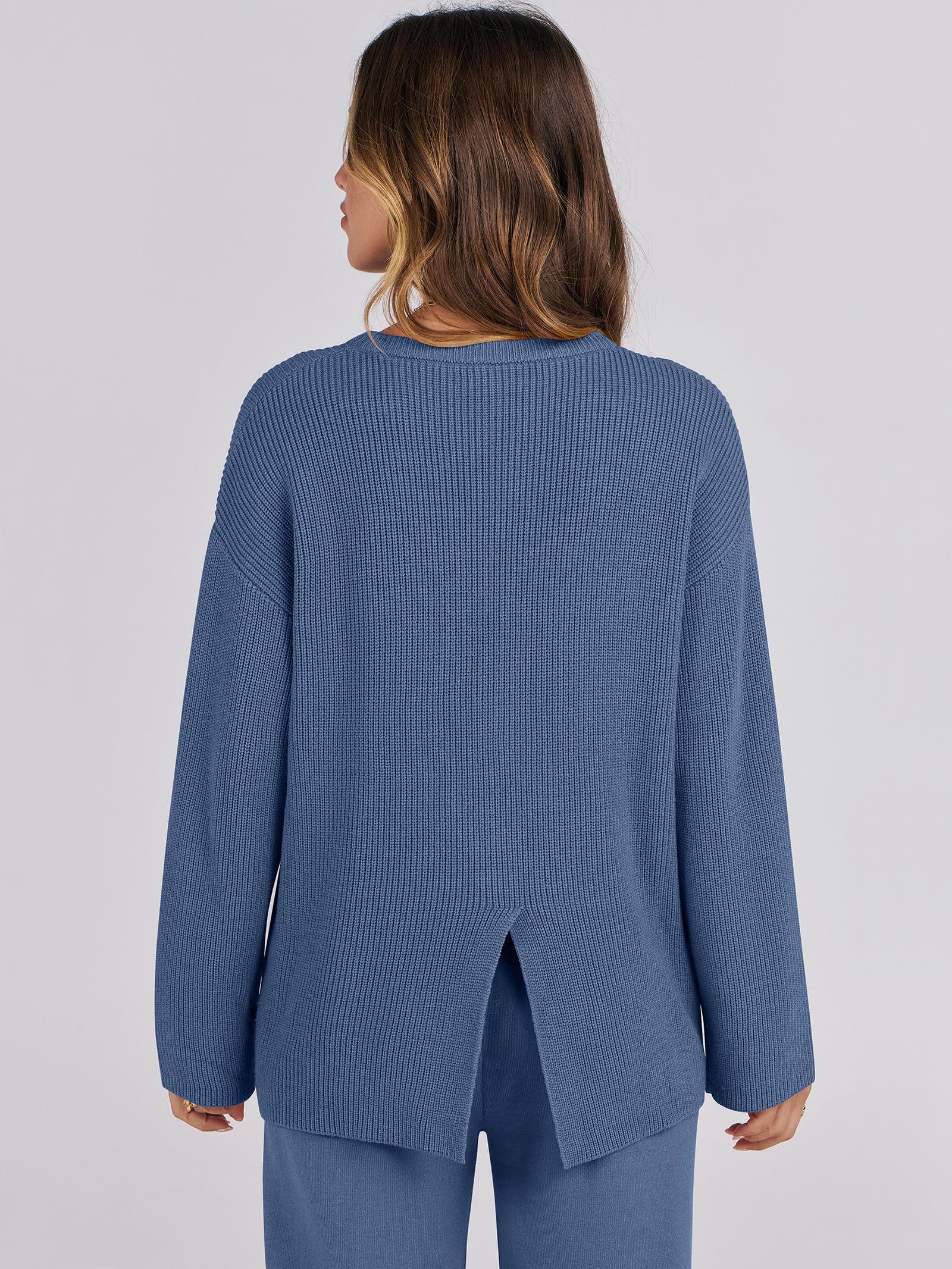 ANRABESS Women's Two Piece Outfits - Cozy Sweater & Wide Leg Lounge Set | Casual Pullover Matching Sets for Fall 2024 | Perfect for Home, Office & Weekend Outings