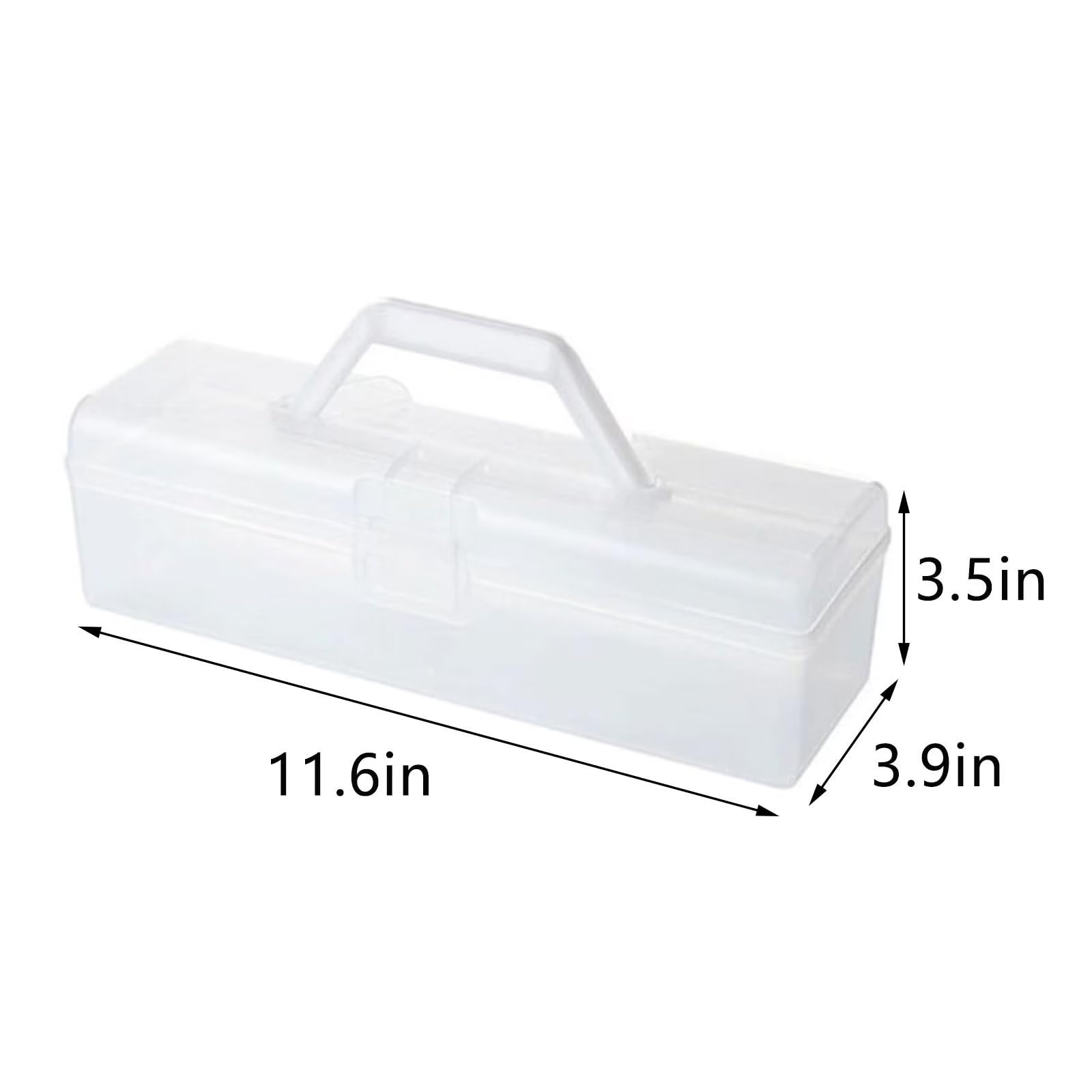 Airtight Plastic Pasta Storage Container with Handle - 11.6x3.9x3.5in White Noodle Organizer Box for Spaghetti, Dry Food, Tableware & Snacks | Kitchen Pantry, Camping & Meal Prep Essential