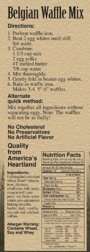Heartland Gourmet Premium Belgian Waffle Mix - Fluffy & Soft Homemade Waffle Premix - Perfect for Breakfast, Brunch & Family Gatherings