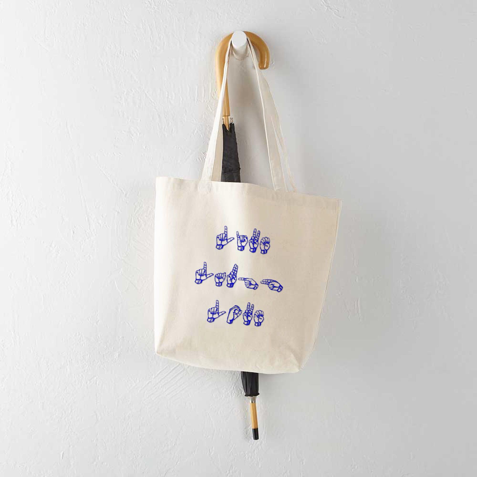 Live Laugh Love Vertical Tote Bag - Natural Canvas Reusable Shopping Bag for Groceries, Beach & Everyday Use | Eco-Friendly Cotton Tote with Inspirational Quote
