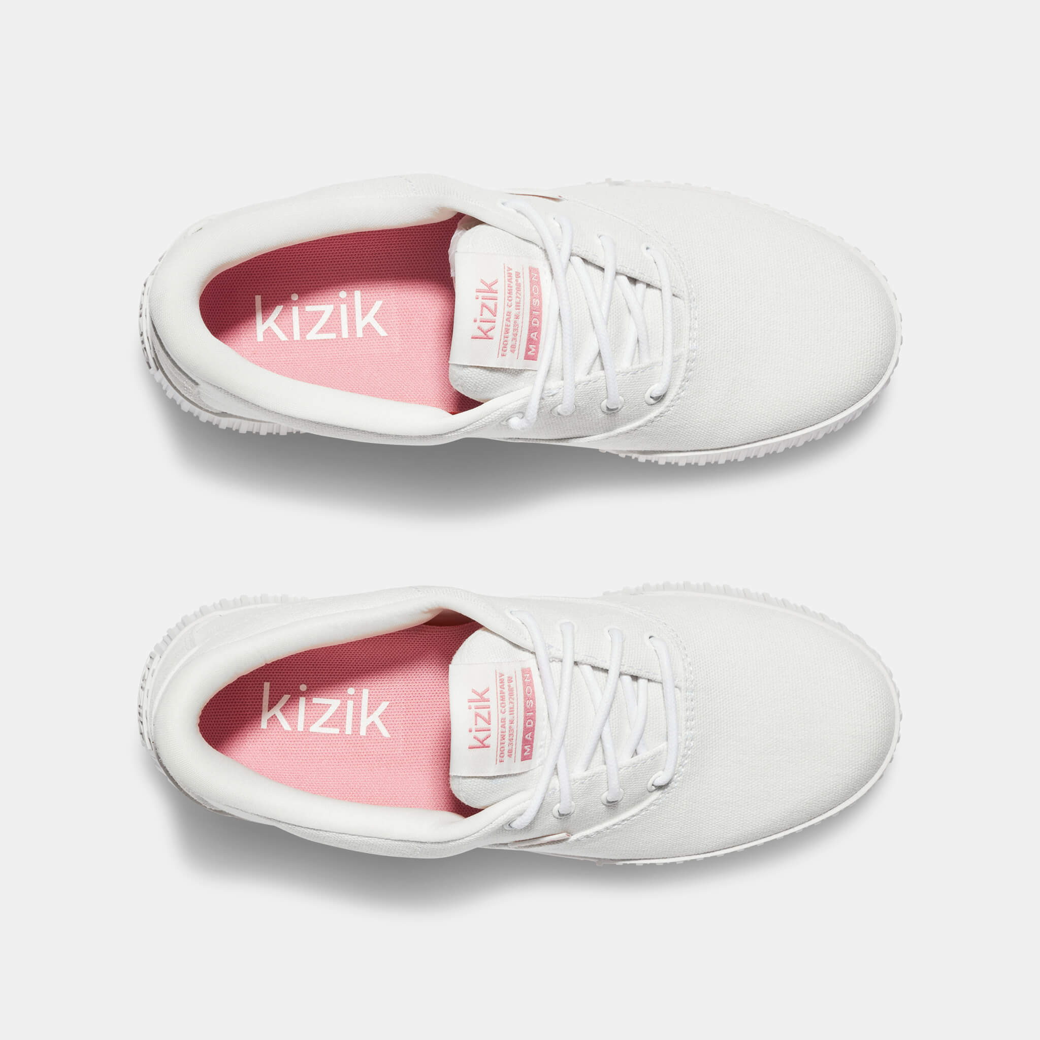Women's Madison Sneakers - Bright White & Wild Rose Colorblock - Comfortable Casual Shoes for Walking, Running & Everyday Wear