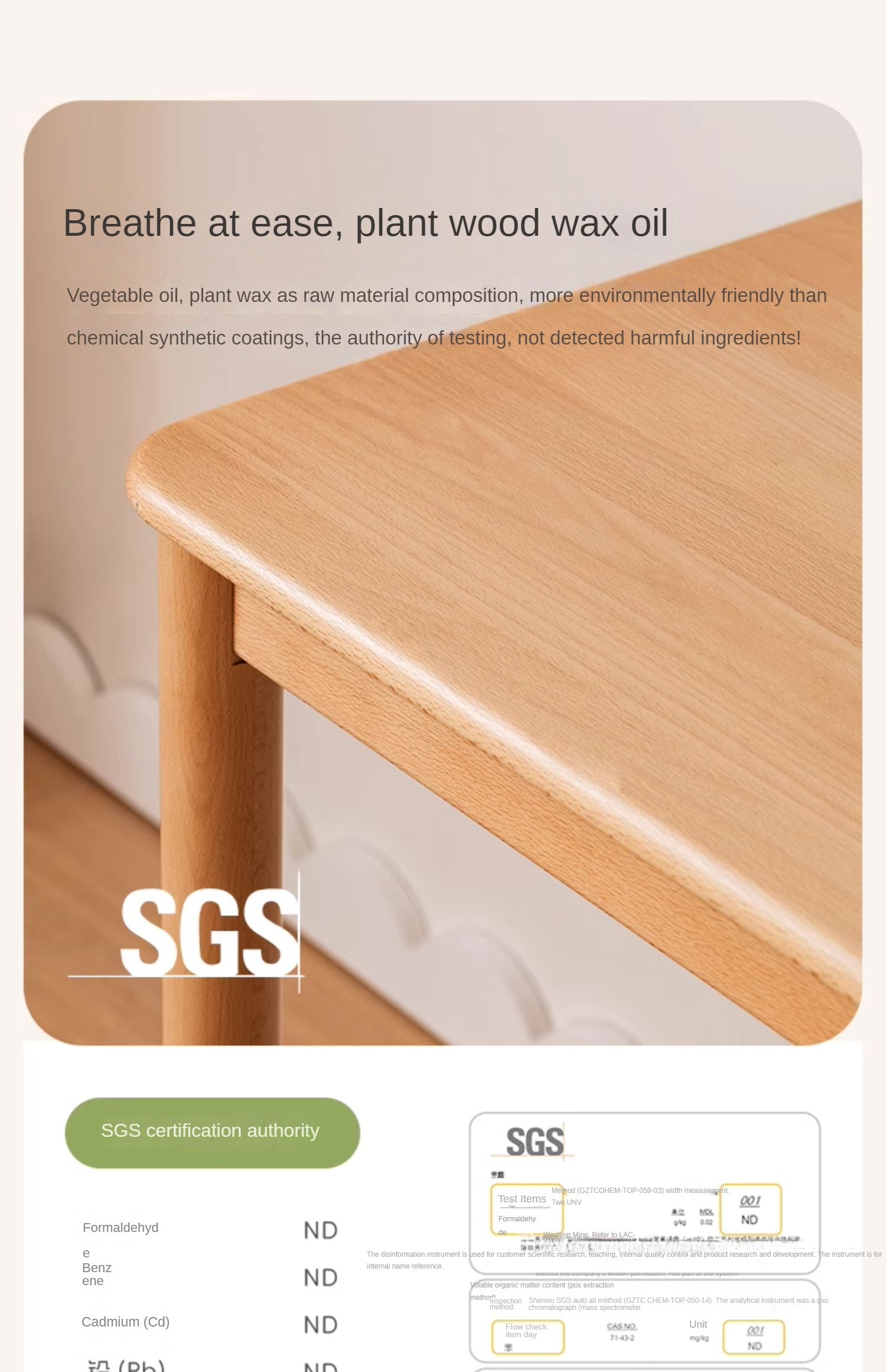 Solid Wood Kids Writing Desk - Beech & Oak Study Table for Children - Perfect for Homework, Drawing & Crafting in Bedroom or Study Room