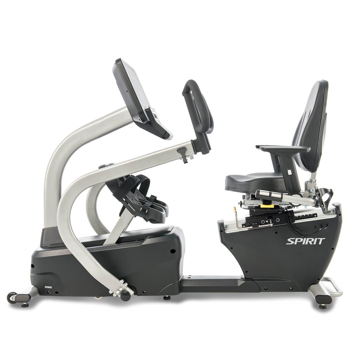 Spirit Fitness CRS800S Recumbent Stepper Exercise Bike - Low Impact Cardio Machine for Home Gym, Seniors & Physical Therapy - Compact Seated Workout Equipment for Small Spaces