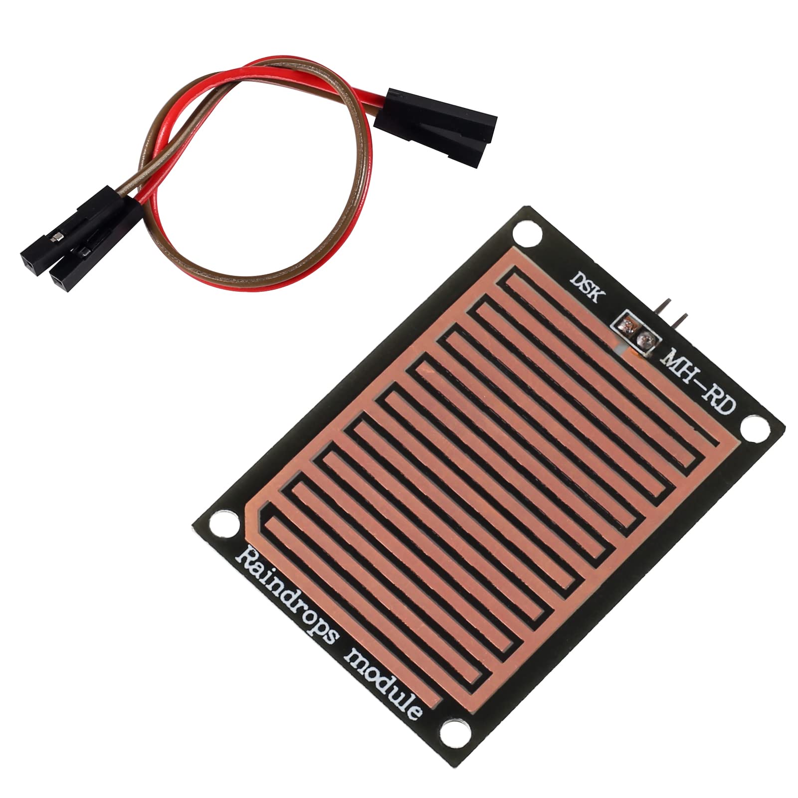 6 Pcs Water Sensor Module - Rainwater Detection, Moisture Monitor with LM393 Chip (3.3V-5V) for Weather Station, Smart Irrigation & Home Automation Projects