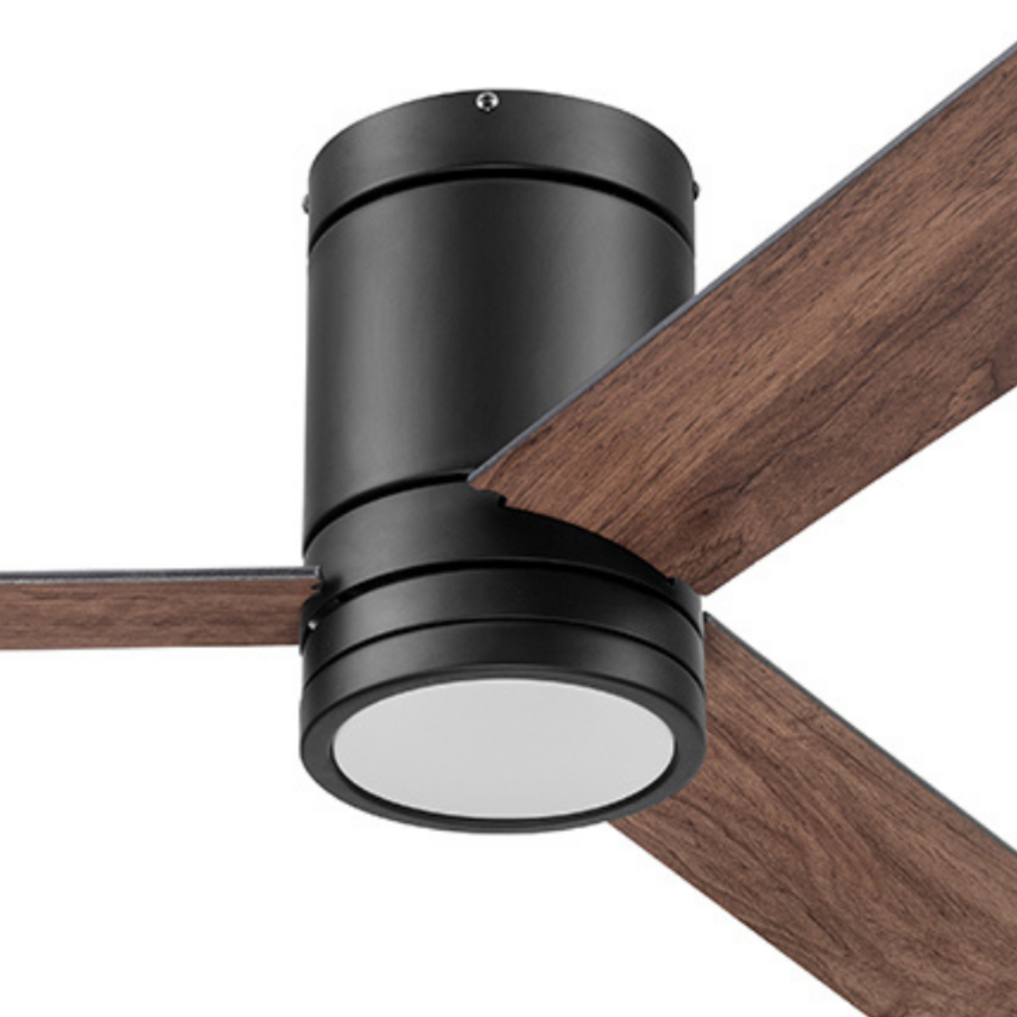 52 Inch Matte Black Ceiling Fan with Remote Control - Energy Efficient, Quiet Operation for Living Room, Bedroom, or Office