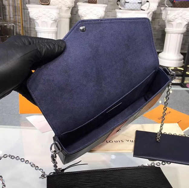 Louis Vuitton Pochette Felicie Epi Leather Crossbody Bag in Noir Black | Luxury Designer Handbag for Women | Perfect for Parties, Date Nights & Everyday Use