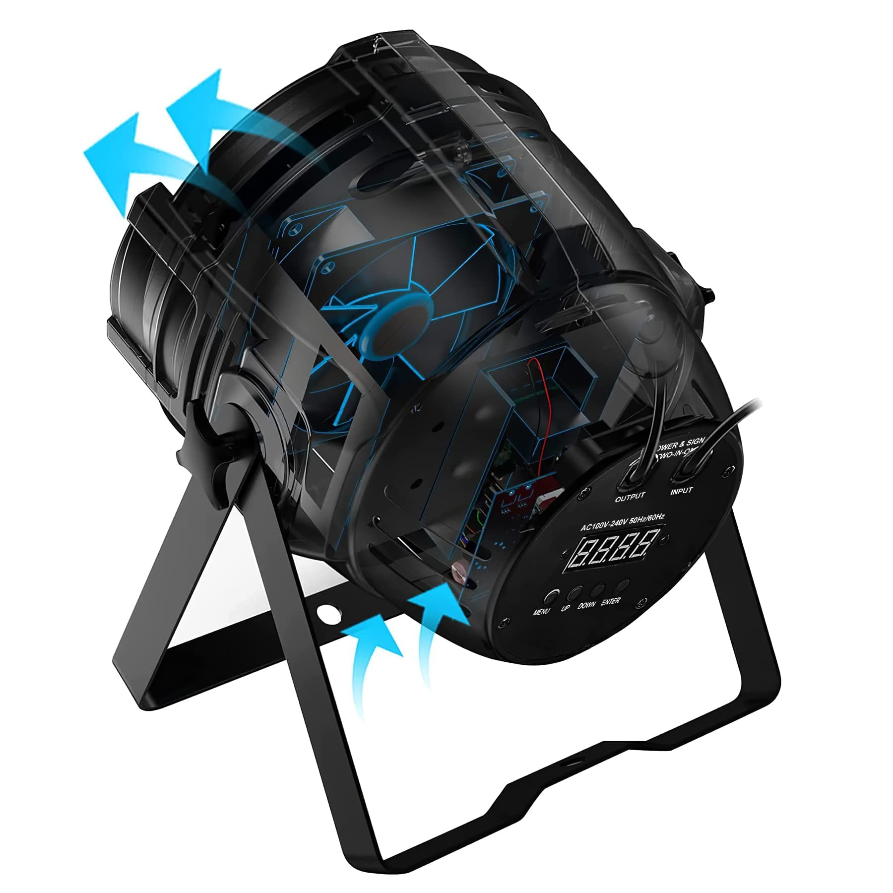 BETOPPER 200W COB LED Stage Lights - Warm & Cool White DMX Par Can Lights with Master-Slave Mode - Professional Spotlights & Fresnel Lights for Church Stage, Wedding Reception, Theater Performance, and Photo Studio Lighting