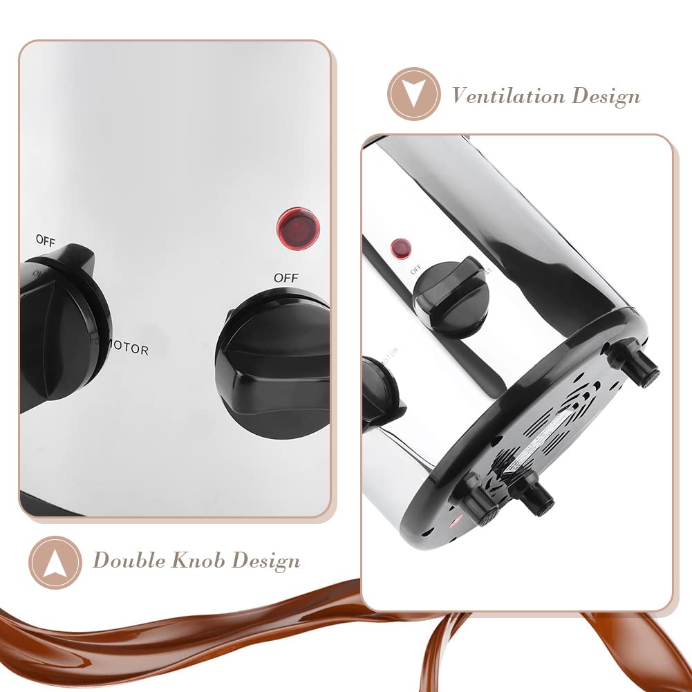 4-Tier Electric Chocolate Fondue Fountain - Stainless Steel Melting & Warming Machine for Chocolate, Candy, Butter & Cheese - Perfect for Parties, Weddings & Family Gatherings