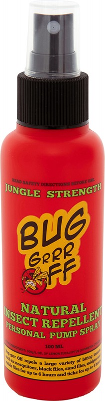 Bug Grrr Off Natural Insect Repellent - Jungle Strength 100ml Spray | DEET-Free Mosquito & Bug Repellent for Outdoor Camping, Hiking & Travel