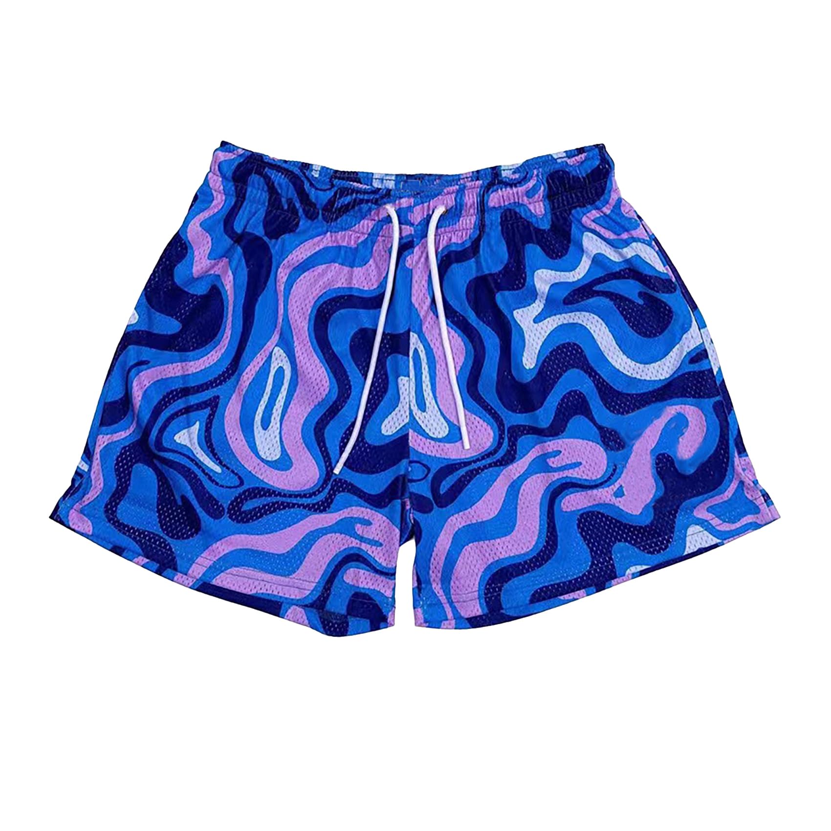DIOTSR Men's Graphic Print Basketball Shorts - Athletic Running Shorts with Drawstring Waist - Cool Streetwear for Casual Wear, Gym, Sports & Outdoor Activities
