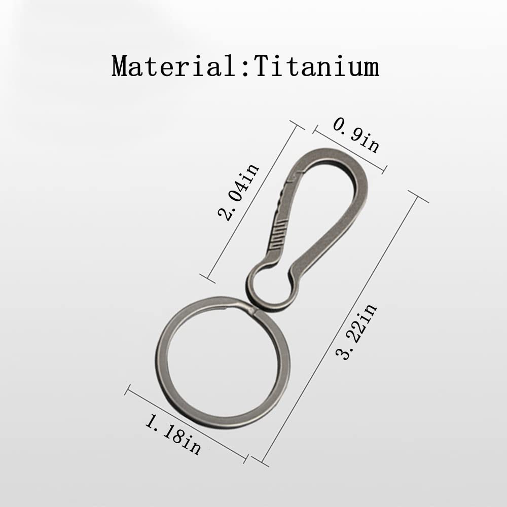 Titanium Carabiner Key Chain - Quick Release for Men & Women - Outdoor & Travel
