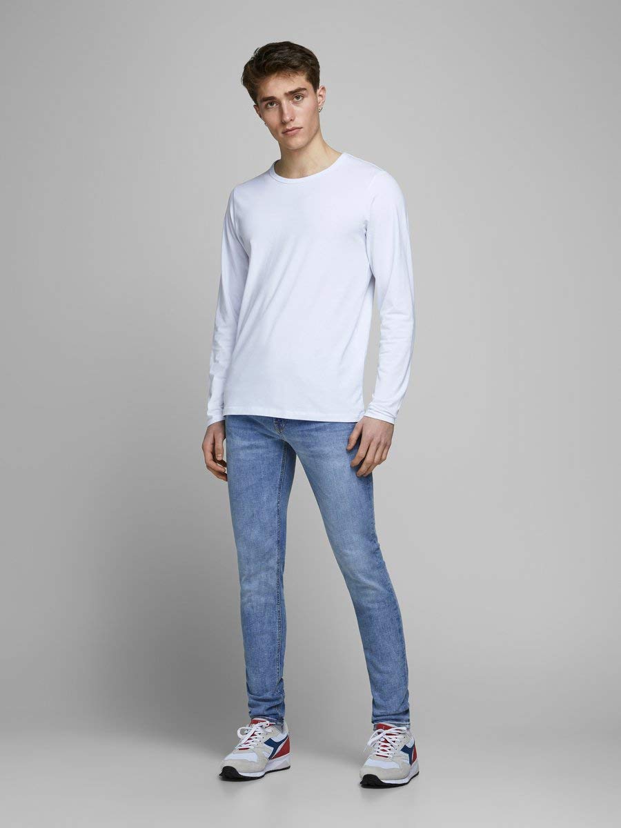 JACK & JONES Men's Slim Fit Stretch Denim Jeans for Casual Wear - Comfortable & Stylish for Everyday Outfits and Office Looks