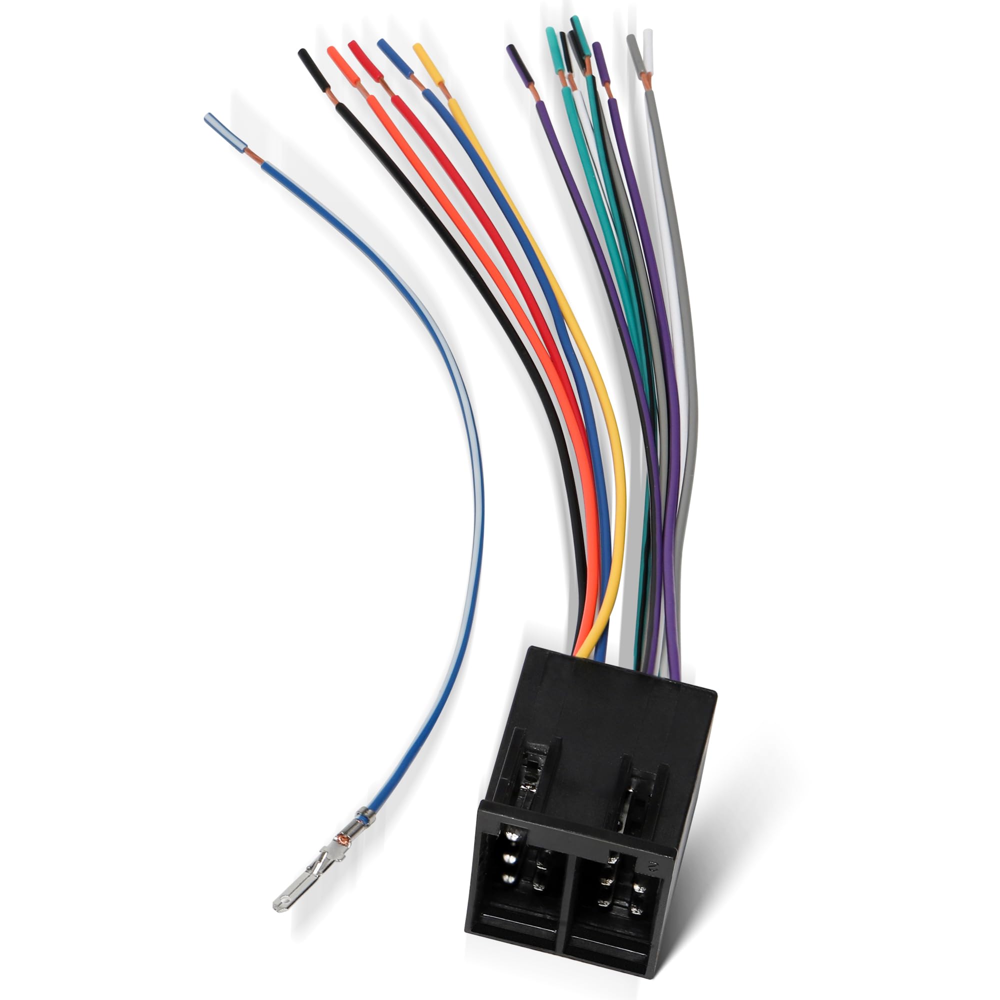 RED WOLF 16 Pin ISO Radio Wiring Harness Connector - Compatible with Freightliner, Peterbilt, Mack & Kenworth Trucks - Aftermarket Stereo/CD Player Installation Adapter for Pioneer & Kenwood - Perfect for Truck Upgrades & DIY Audio System Installations
