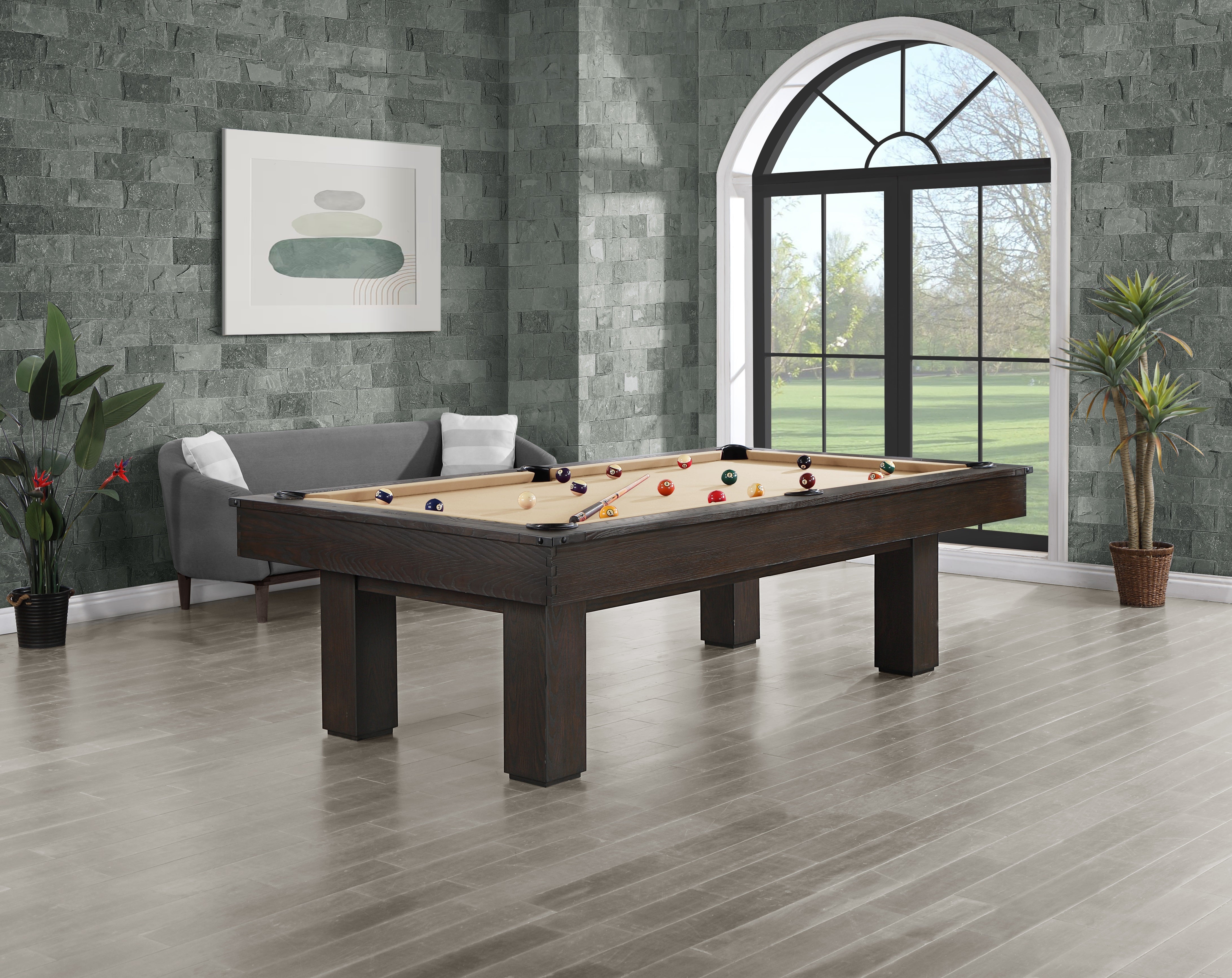 Colt II 8 Foot Pool Table - Rustic Series Billiard Table for Game Room, Bar, or Man Cave - Professional Size Pool Table for Home Entertainment