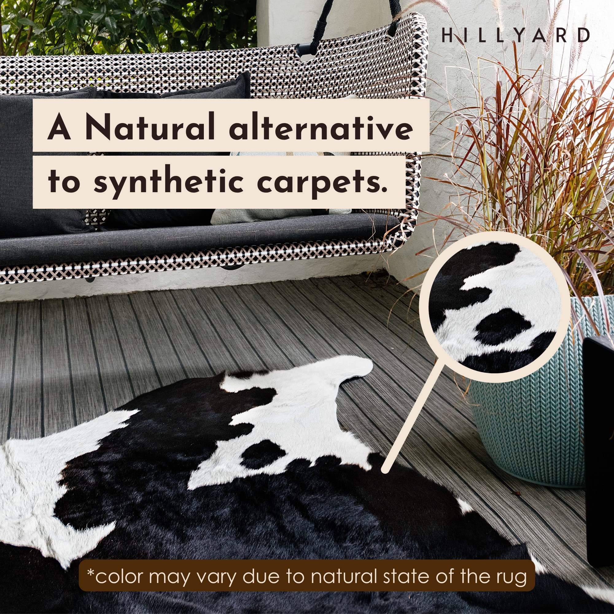 Premium Black and White Cowhide Rug - Handcrafted Grade A Natural Cowhide, Sustainably Sourced & Durable - Extra Large 7.5 x 6.5 ft - Perfect for Living Room, Bedroom, or Office Decor