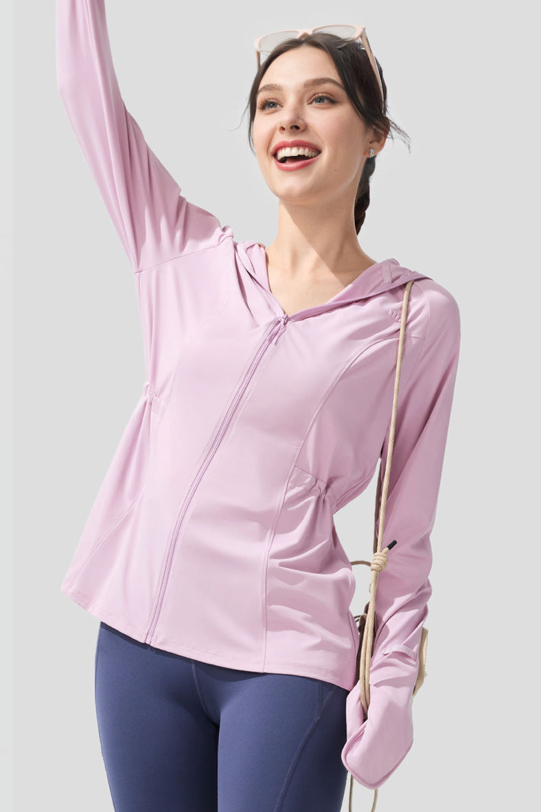 Women's Waist-Cinching Full Protection Sun Jacket UPF 50+ with UPF 2000+ Protection - AL823 for Outdoor Activities, Beach & Summer Fashion