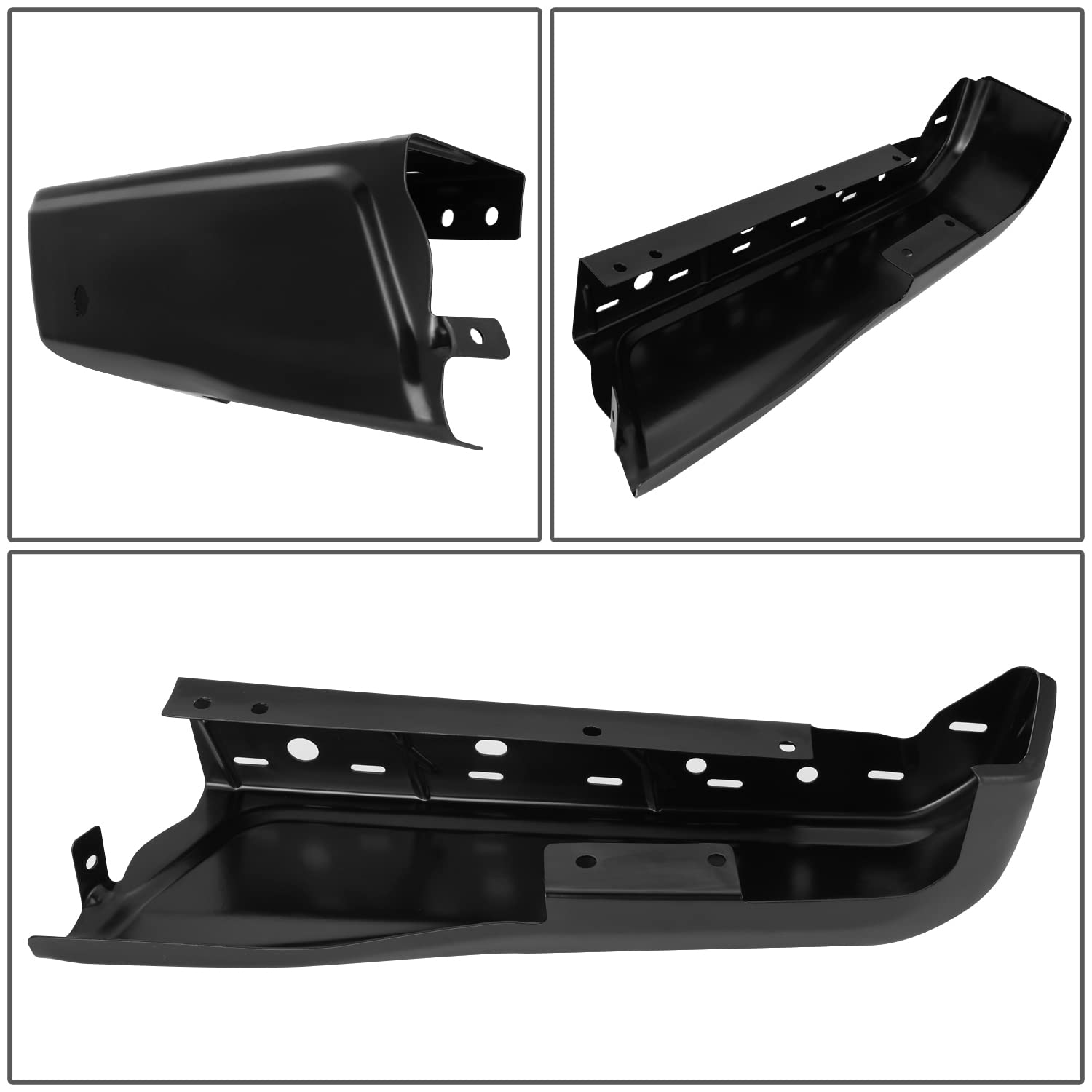 DNA MOTORING ZTL-Y-0256 2Pcs/Set Left & Right Rear Bumper Ends with Sensor Holes - Compatible with 2015-2020 Ford F150 (Excludes Raptor Models) | Perfect for Truck Upgrades, Off-Road Protection & Parking Assistance