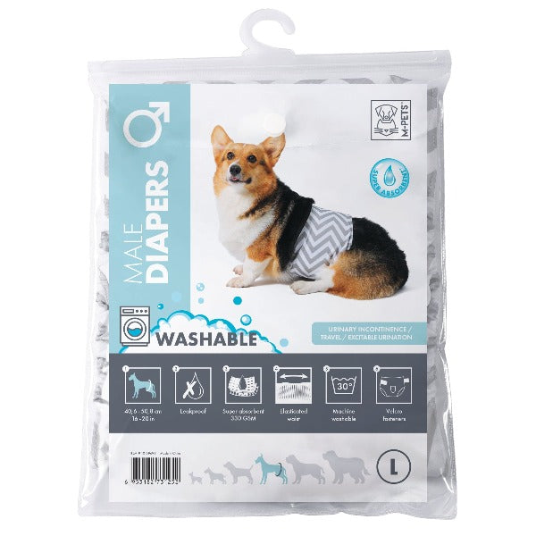 Washable Male Dog Diapers for Pets - Reusable & Absorbent Incontinence Pants - Perfect for House Training, Senior Dogs & Travel Use