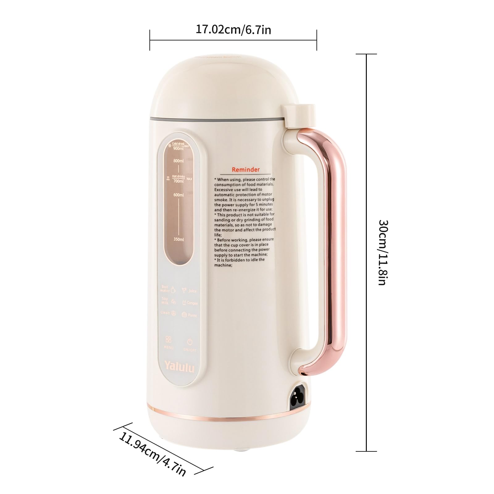 6-in-1 Multi-Functional Nut Milk Maker Machine 30Oz/900mL - Smart Automatic Cold/Hot Homemade Almond, Soy & Oat Milk Maker with Juicer & Mesh Strainer - Perfect for Vegan, Dairy-Free Diets & Healthy Smoothies at Home