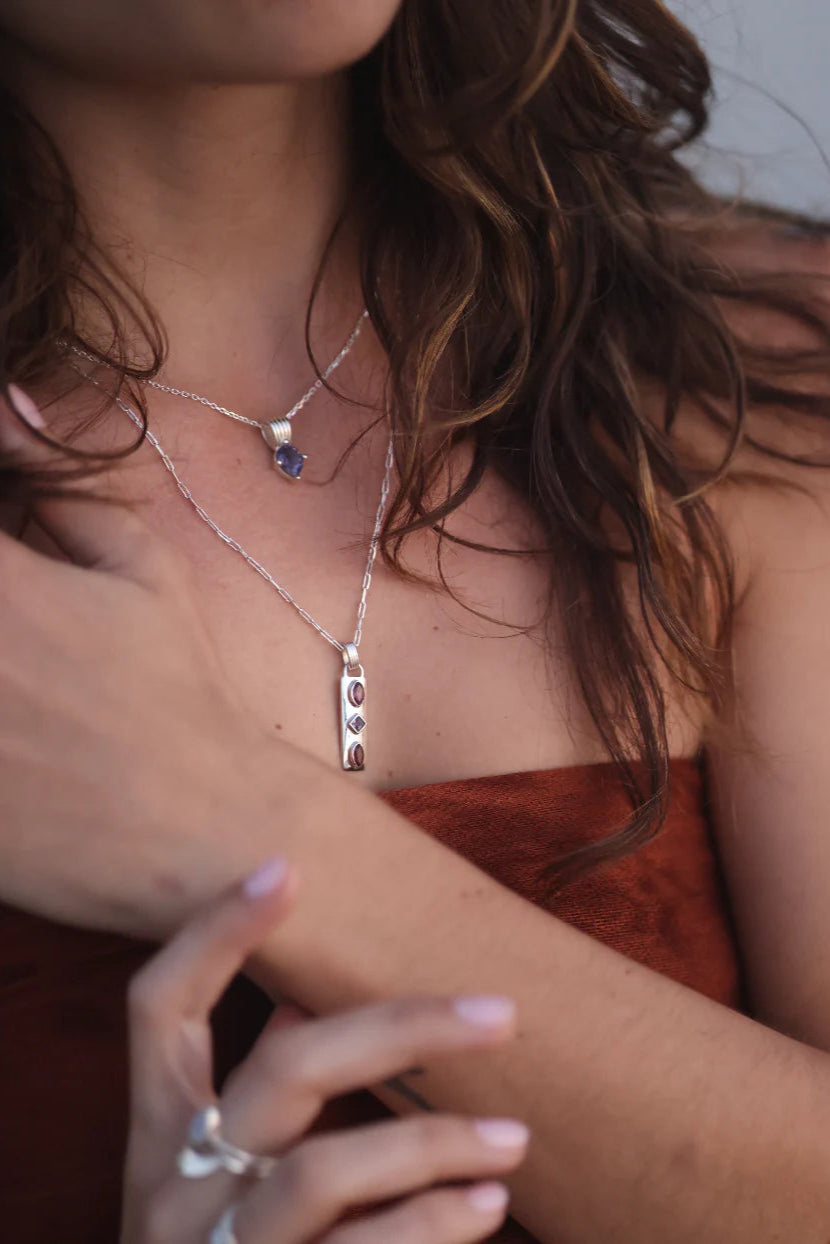 Coronet Apatite Silver Necklace for Women - Elegant Blue Gemstone Jewelry Gift for Birthday, Anniversary & Special Occasions